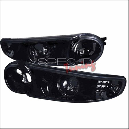 OVERTIME Bumper Light Glossy Black with Smoke for 00 to 05 GMC Yukon Denali, 10 x 12 x 18 in. OV508447